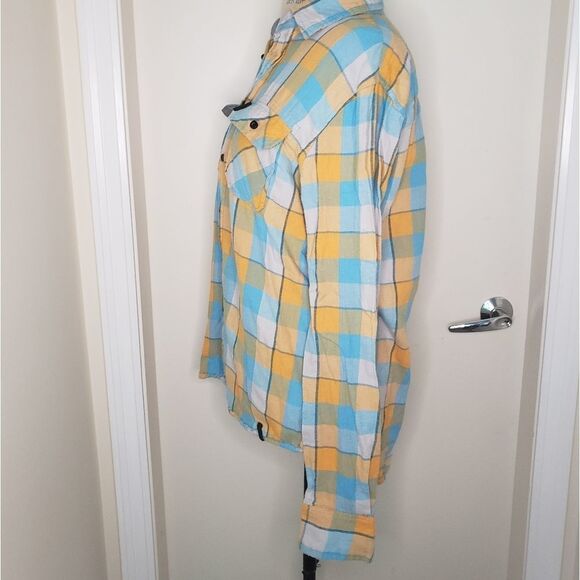 90s Burton Plaid Buttonup Overshirt - Picture 3 of 9